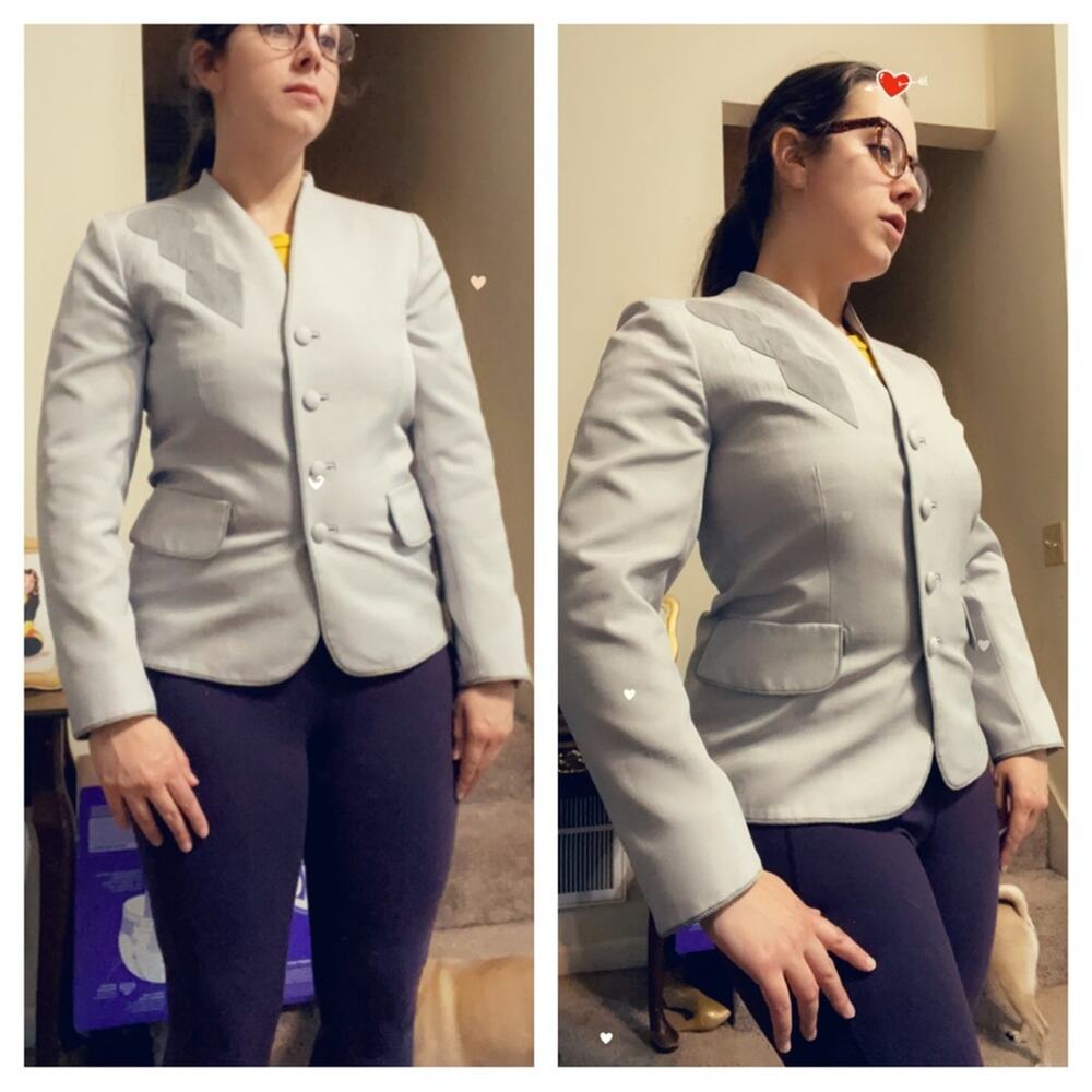 40s style Lilli Ann silver blazer